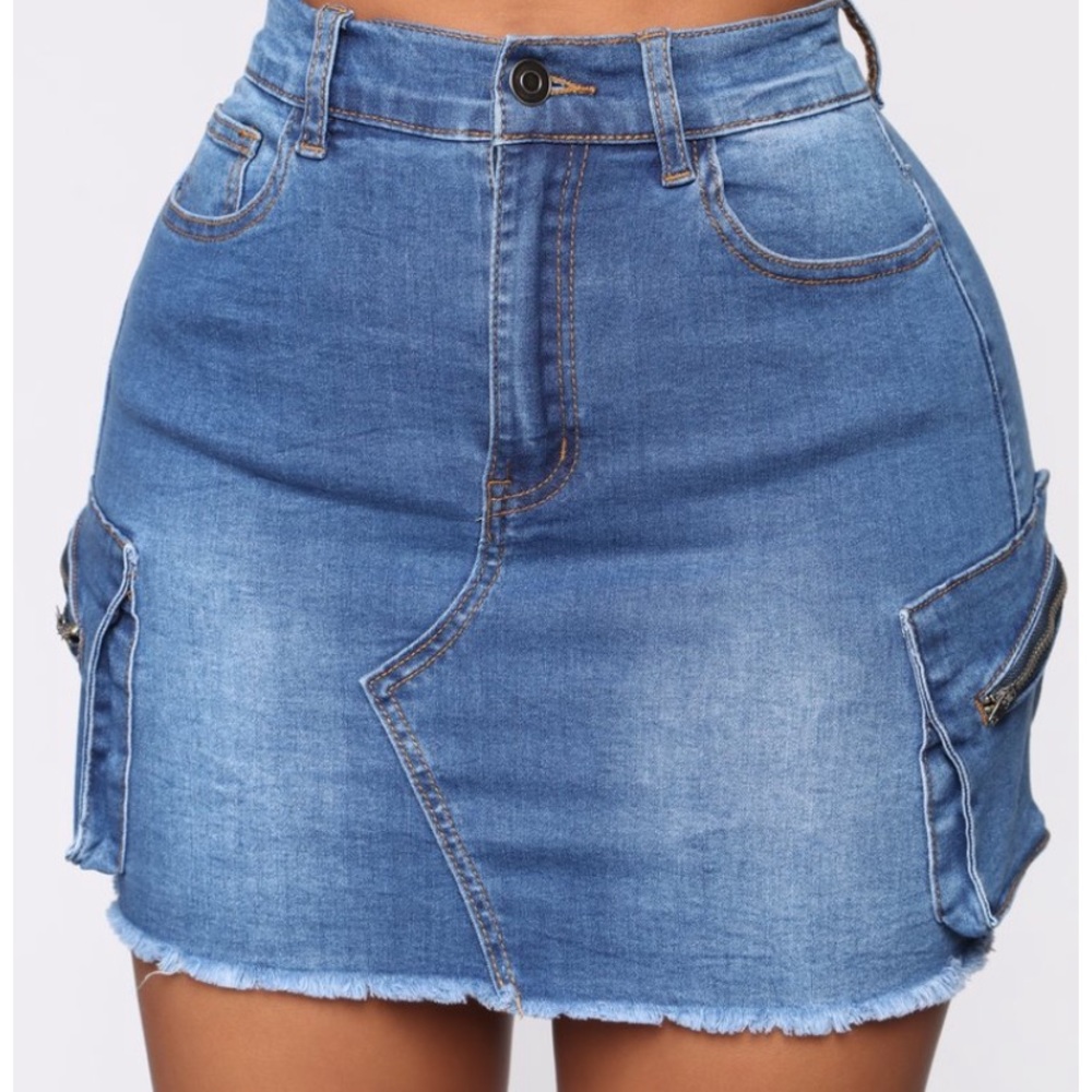 Cadetta cargo mini skirt - blue